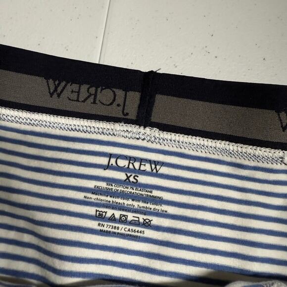 J Crew Boxer Brief Men's XS Blue White 4 Inch Inseam Stretch Cotton ONE PAIR NEW - Picture 4 of 5